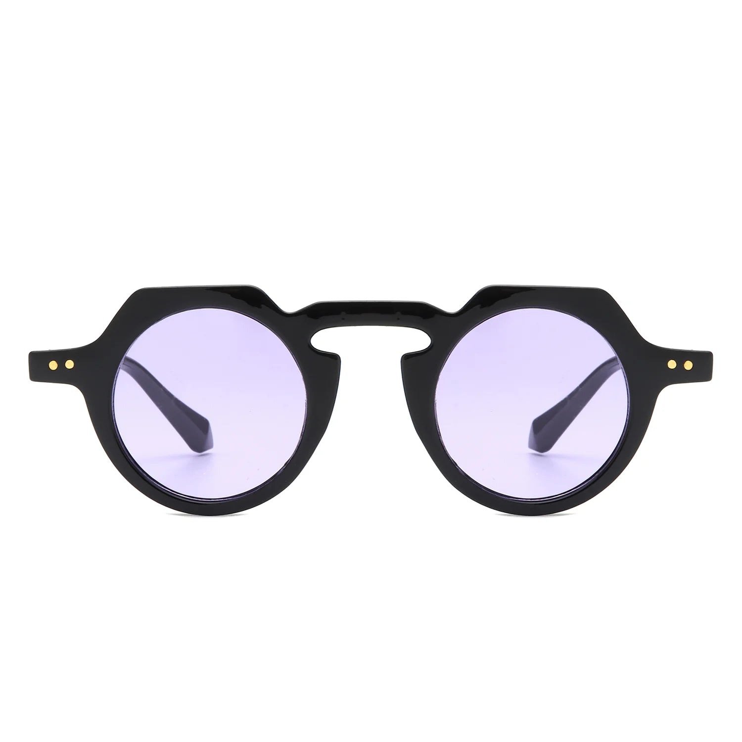 VR1283 - ROUND RETRO GEOMETRIC TINTED CIRCLE FASHION SUNGLASSES