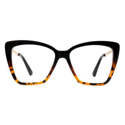 VR2011 - SQUARE HIGH POINTED CAT EYE BLUE LIGHT BLOCKER GLASSES