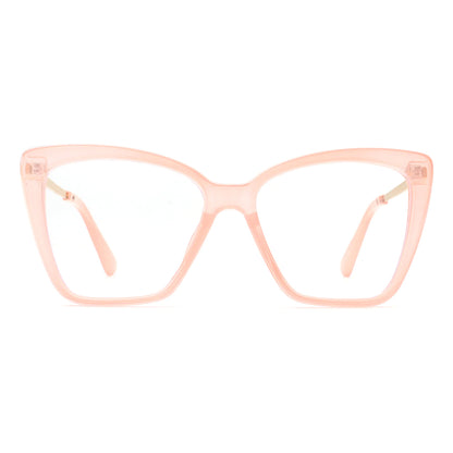 VR2011 - SQUARE HIGH POINTED CAT EYE BLUE LIGHT BLOCKER GLASSES