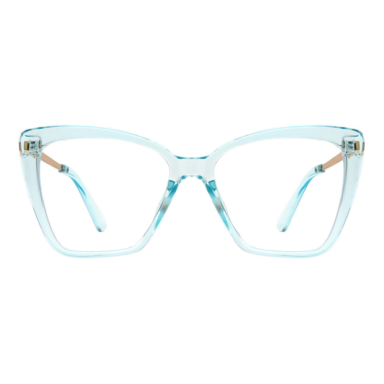 VR2011 - SQUARE HIGH POINTED CAT EYE BLUE LIGHT BLOCKER GLASSES