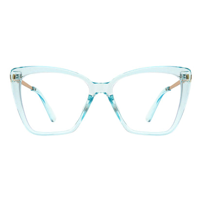 VR2011 - SQUARE HIGH POINTED CAT EYE BLUE LIGHT BLOCKER GLASSES