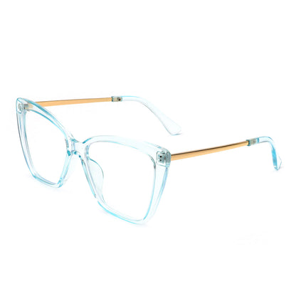 VR2011 - SQUARE HIGH POINTED CAT EYE BLUE LIGHT BLOCKER GLASSES