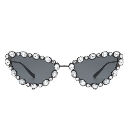 VR2064 - CAT EYE RHINESTONE LUXURY FASHION SUNGLASSES