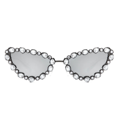 VR2064 - CAT EYE RHINESTONE LUXURY FASHION SUNGLASSES