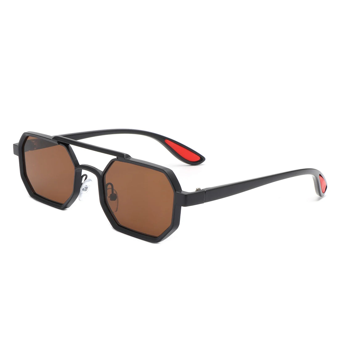 VR2068 - SQUARE GEOMETRIC FASHION BROW-BAR RETRO SUNGLASSES