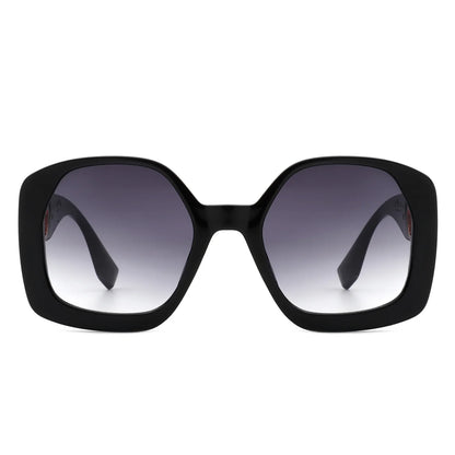 VR2080 - OVERSIZE CHUNKY SQUARE WOMEN FASHION SUNGLASSES