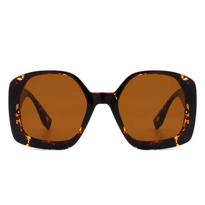 VR2080 - OVERSIZE CHUNKY SQUARE WOMEN FASHION SUNGLASSES