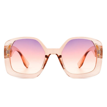 VR2080 - OVERSIZE CHUNKY SQUARE WOMEN FASHION SUNGLASSES