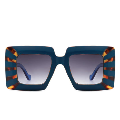 VR2118 - FASHION SQUARE FLAT TOP OVERSIZE WOMEN SUNGLASSES