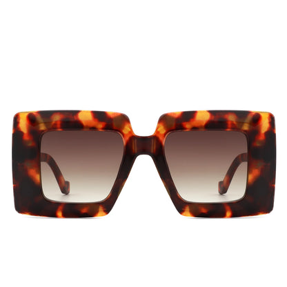 VR2118 - FASHION SQUARE FLAT TOP OVERSIZE WOMEN SUNGLASSES