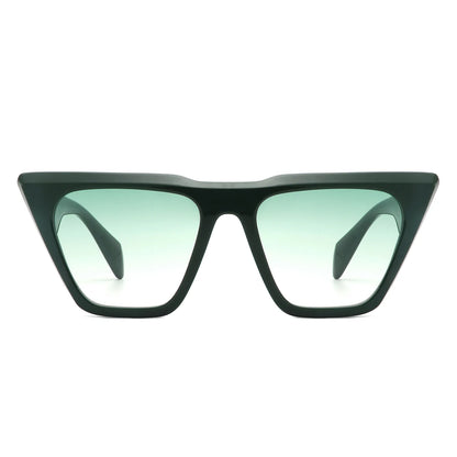 VR2125 - SQUARE RETRO OVERSIZE FLAT TOP FASHION CAT EYE SUNGLASSES