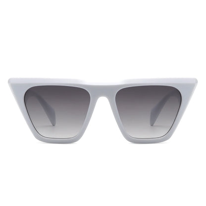 VR2125 - SQUARE RETRO OVERSIZE FLAT TOP FASHION CAT EYE SUNGLASSES