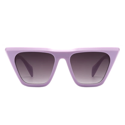 VR2125 - SQUARE RETRO OVERSIZE FLAT TOP FASHION CAT EYE SUNGLASSES