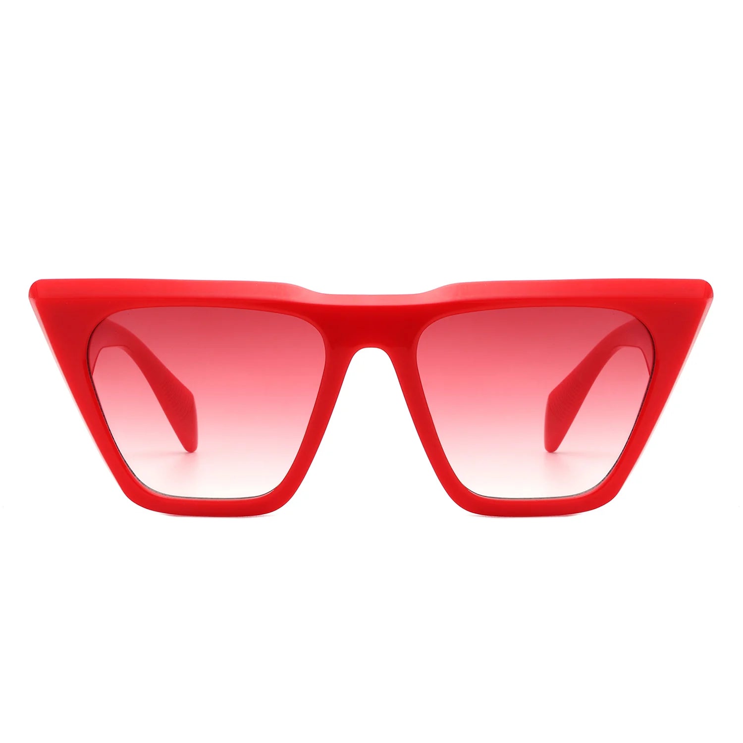 VR2125 - SQUARE RETRO OVERSIZE FLAT TOP FASHION CAT EYE SUNGLASSES