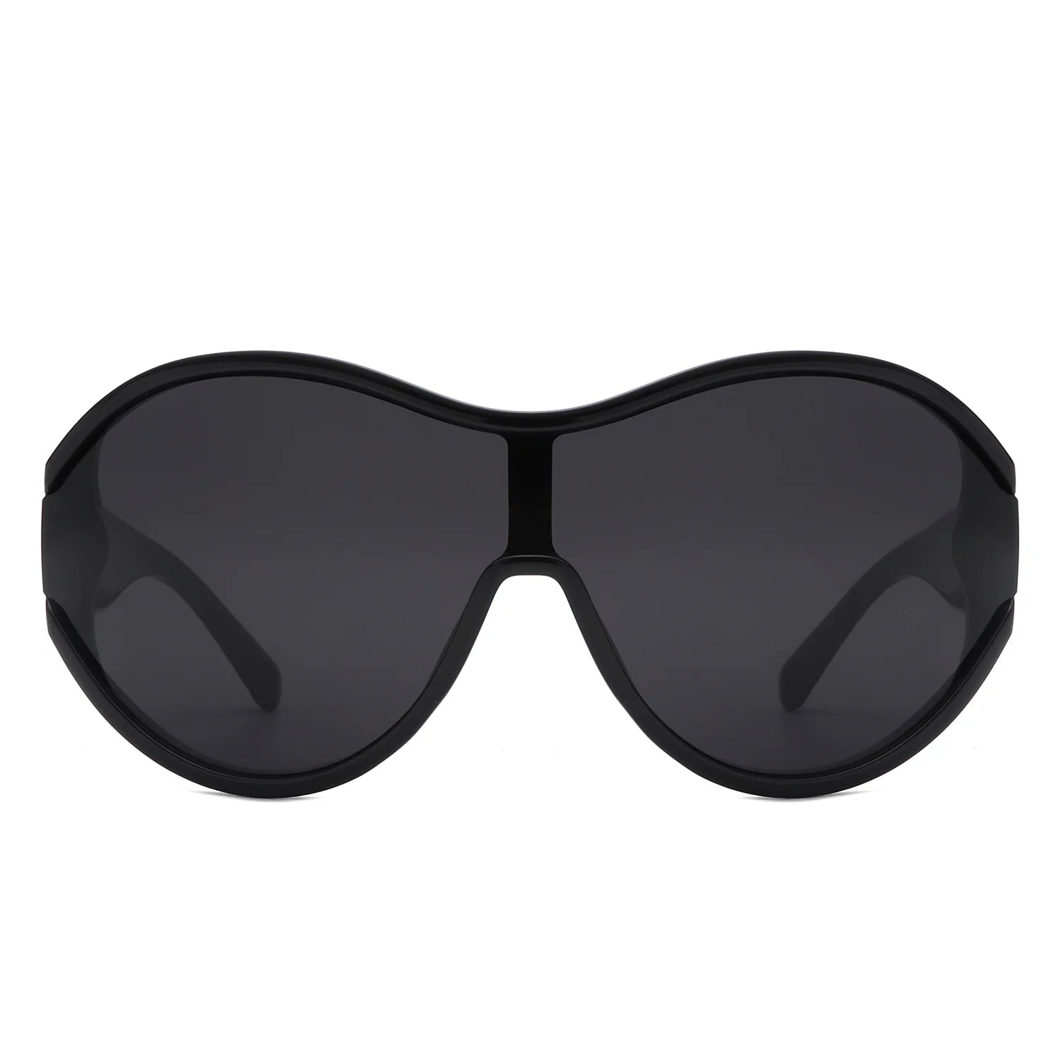 VR2127 - OVERSIZE OVAL RETRO CIRCLE FASHION CURVED ROUND SUNGLASSES