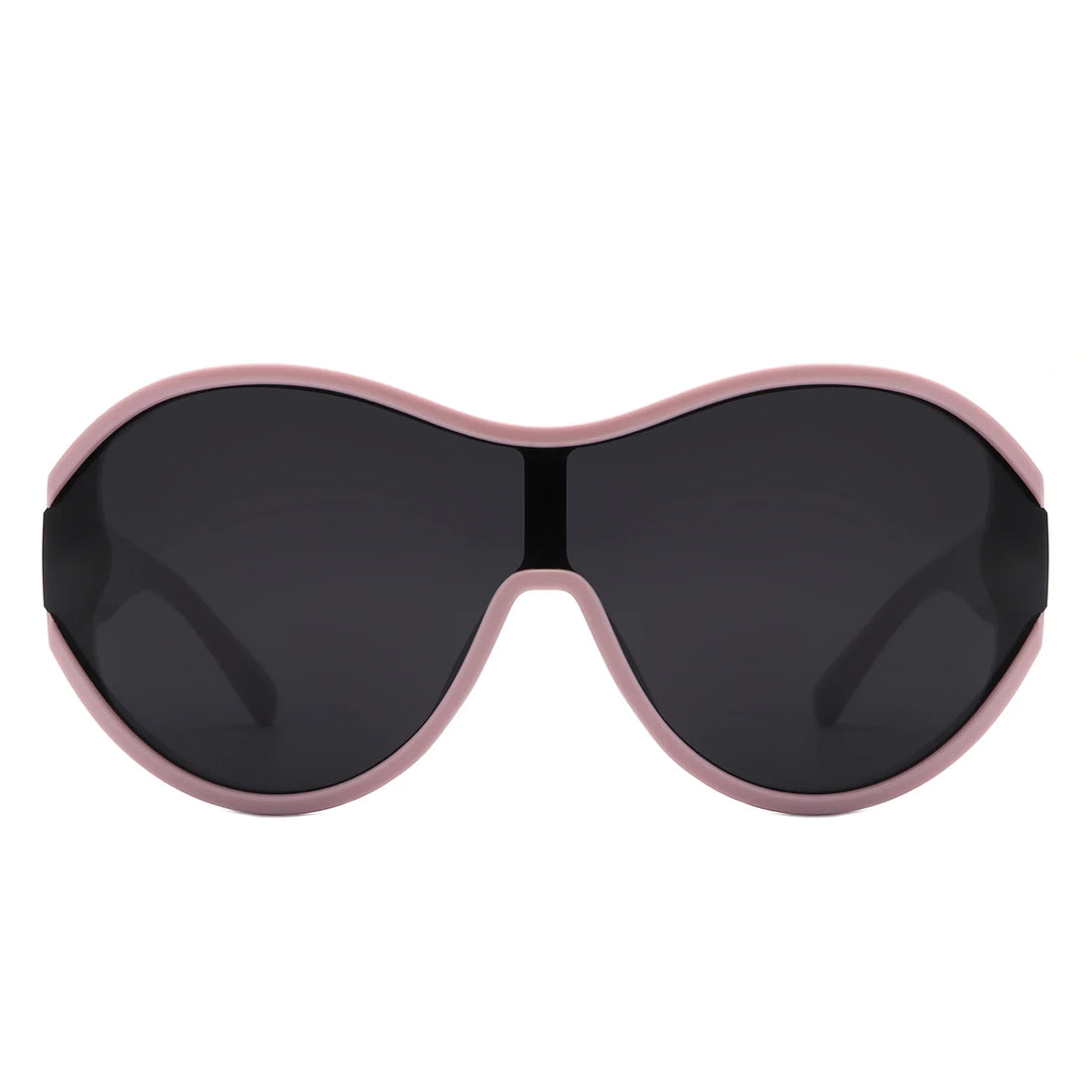 VR2127 - OVERSIZE OVAL RETRO CIRCLE FASHION CURVED ROUND SUNGLASSES