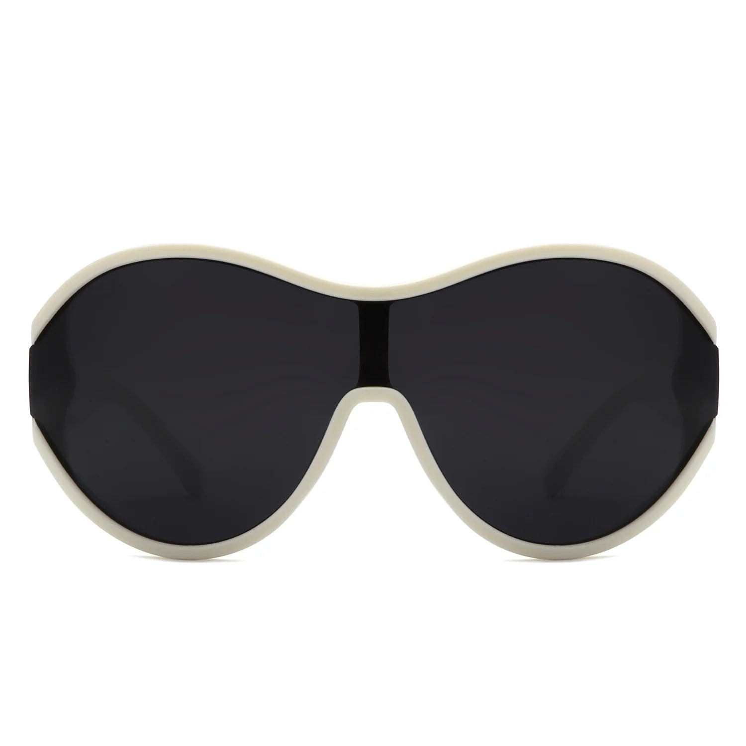 VR2127 - OVERSIZE OVAL RETRO CIRCLE FASHION CURVED ROUND SUNGLASSES