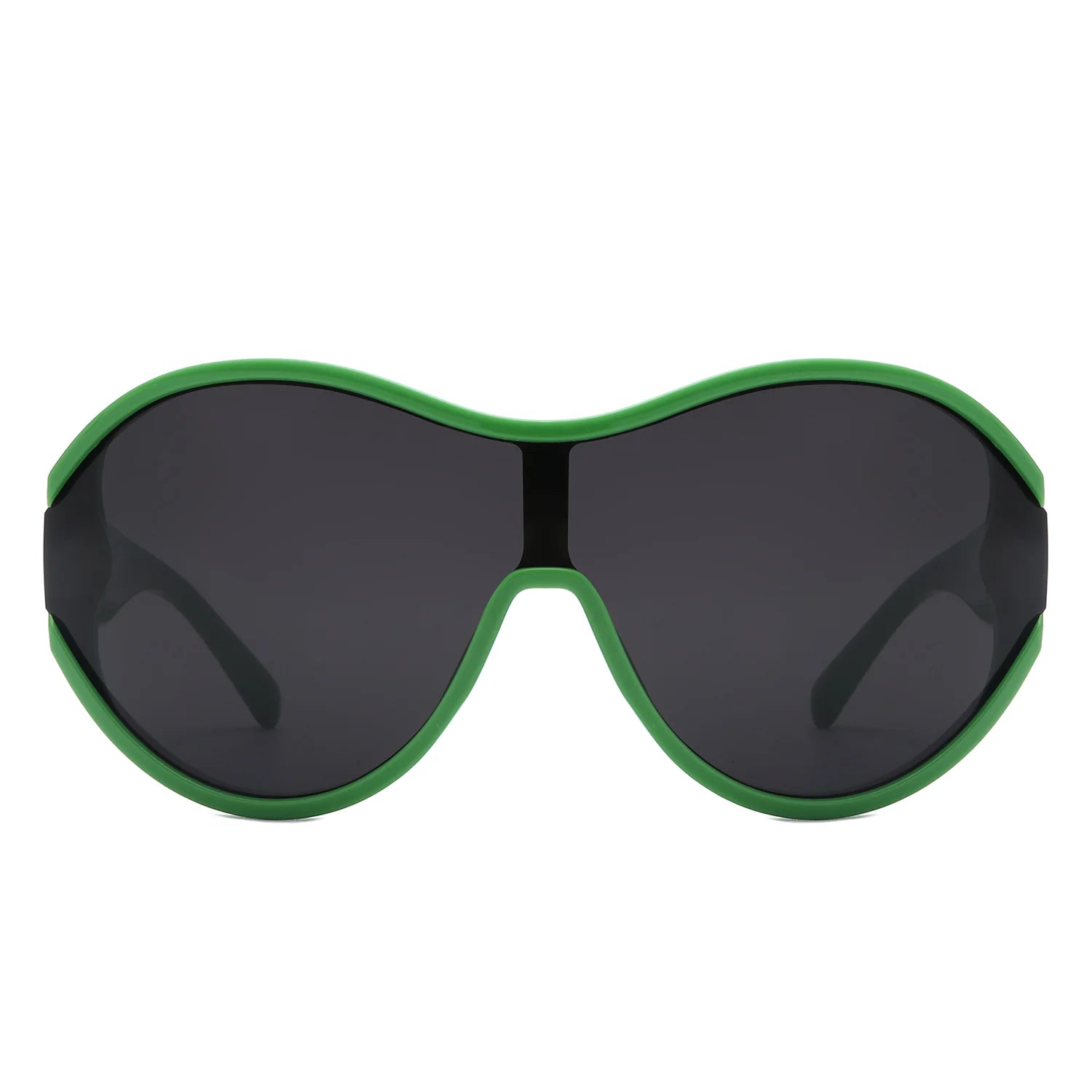 VR2127 - OVERSIZE OVAL RETRO CIRCLE FASHION CURVED ROUND SUNGLASSES