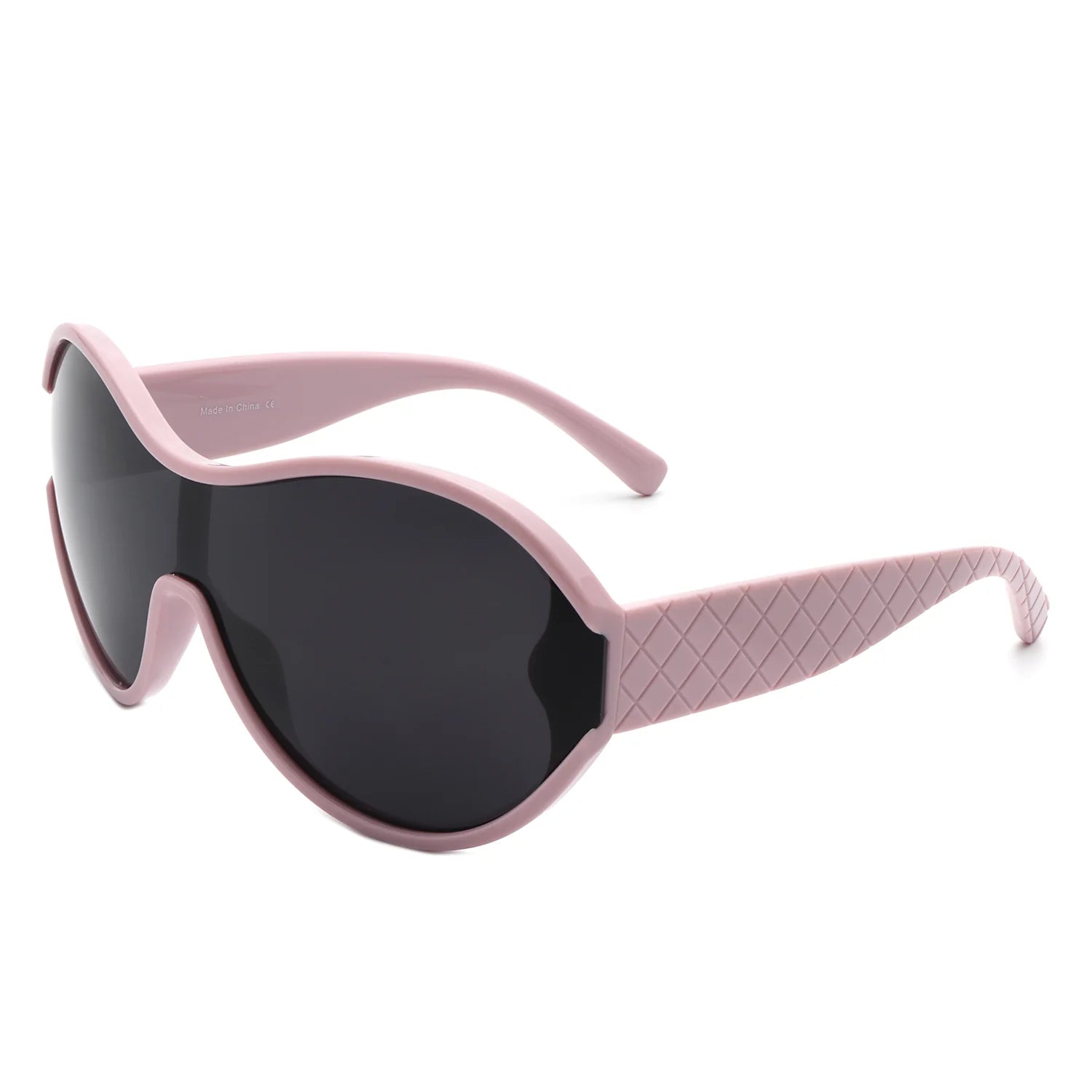 VR2127 - OVERSIZE OVAL RETRO CIRCLE FASHION CURVED ROUND SUNGLASSES