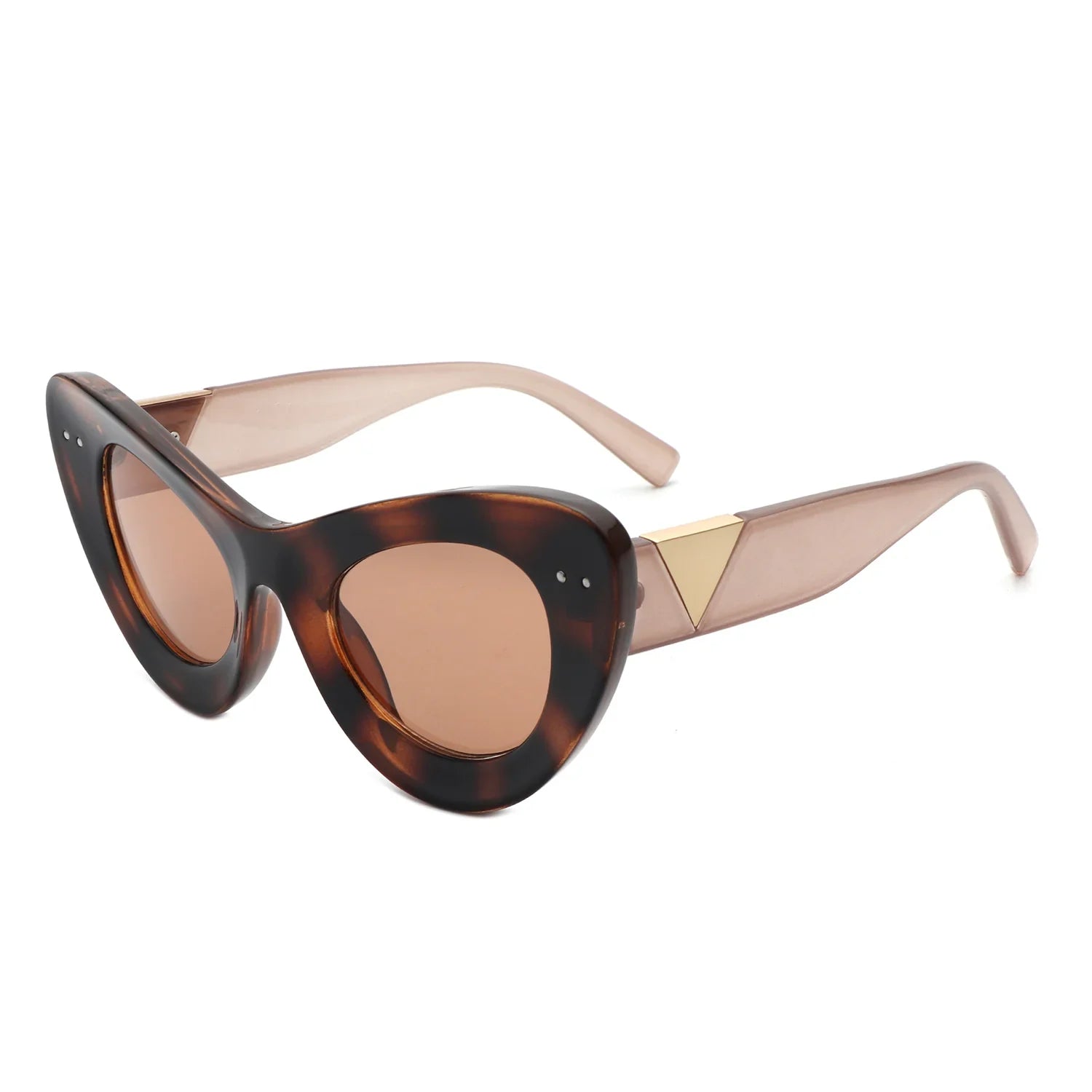 VR2133 - WOMEN FASHION RETRO ROUND CAT EYE SUNGLASSES