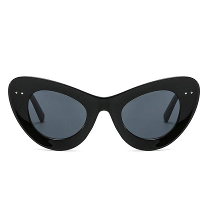 VR2133 - WOMEN FASHION RETRO ROUND CAT EYE SUNGLASSES