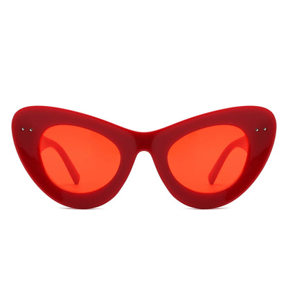 VR2133 - WOMEN FASHION RETRO ROUND CAT EYE SUNGLASSES