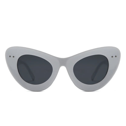 VR2133 - WOMEN FASHION RETRO ROUND CAT EYE SUNGLASSES