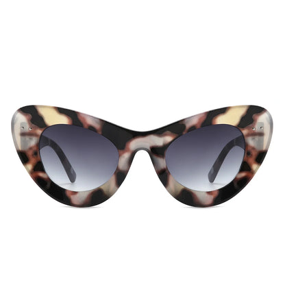 VR2133 - WOMEN FASHION RETRO ROUND CAT EYE SUNGLASSES