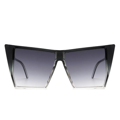 VR2135 - SQUARE OVERSIZE FLAT TOP FASHION SUNGLASSES