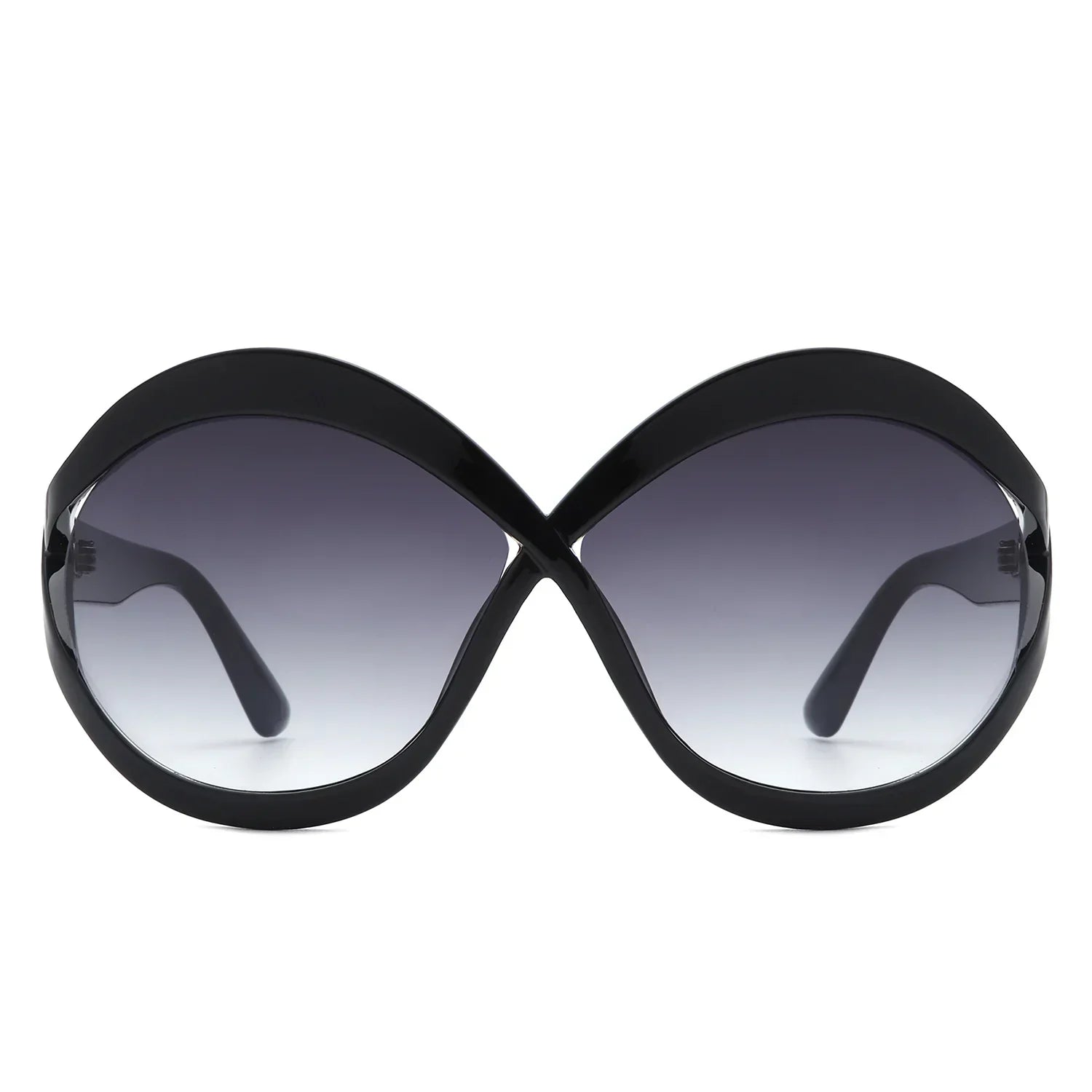 VR2145 - OVERSIZE CHIC OVAL FASHION ROUND SUNGLASSES