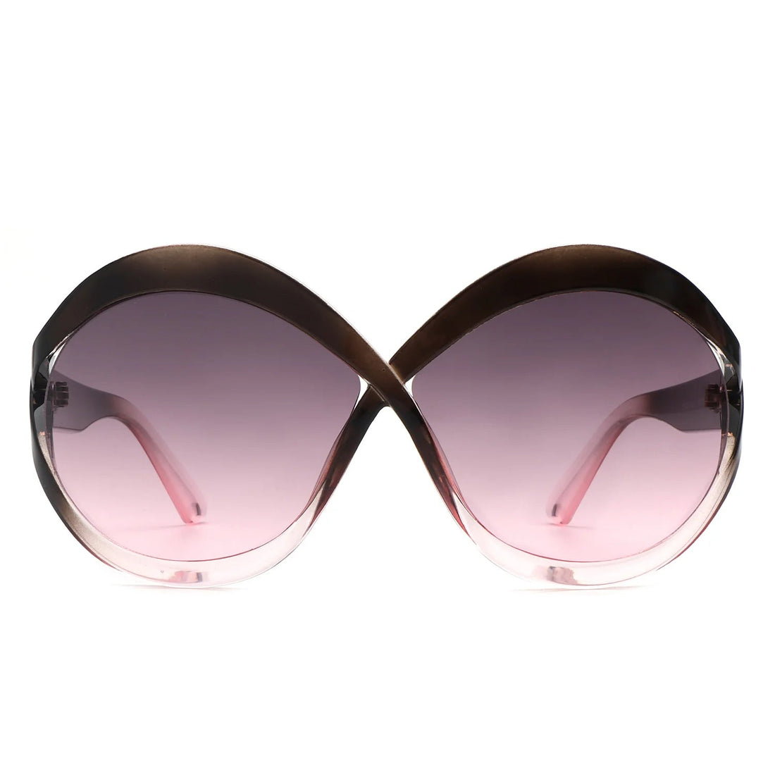 VR2145 - OVERSIZE CHIC OVAL FASHION ROUND SUNGLASSES