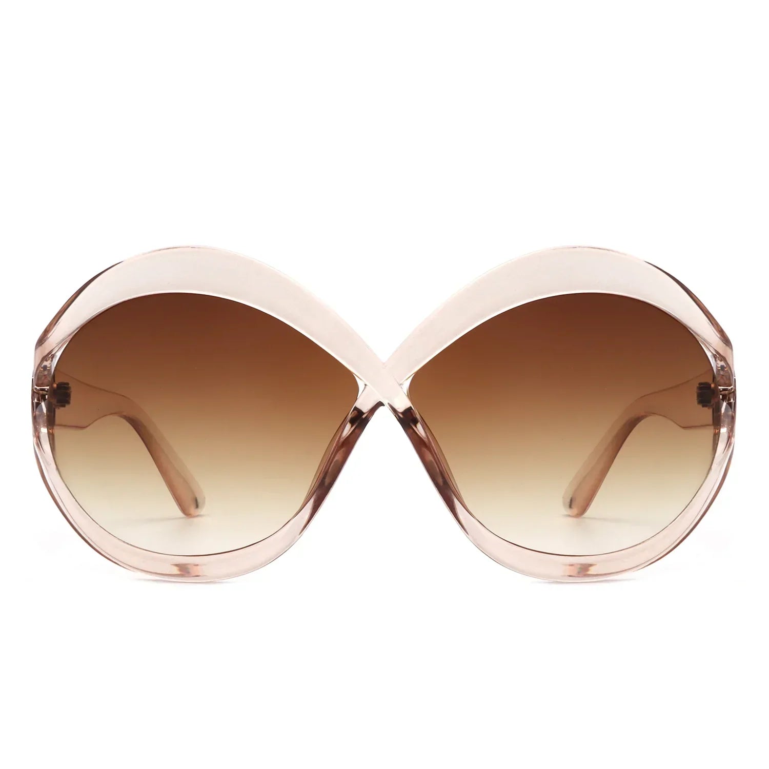 VR2145 - OVERSIZE CHIC OVAL FASHION ROUND SUNGLASSES