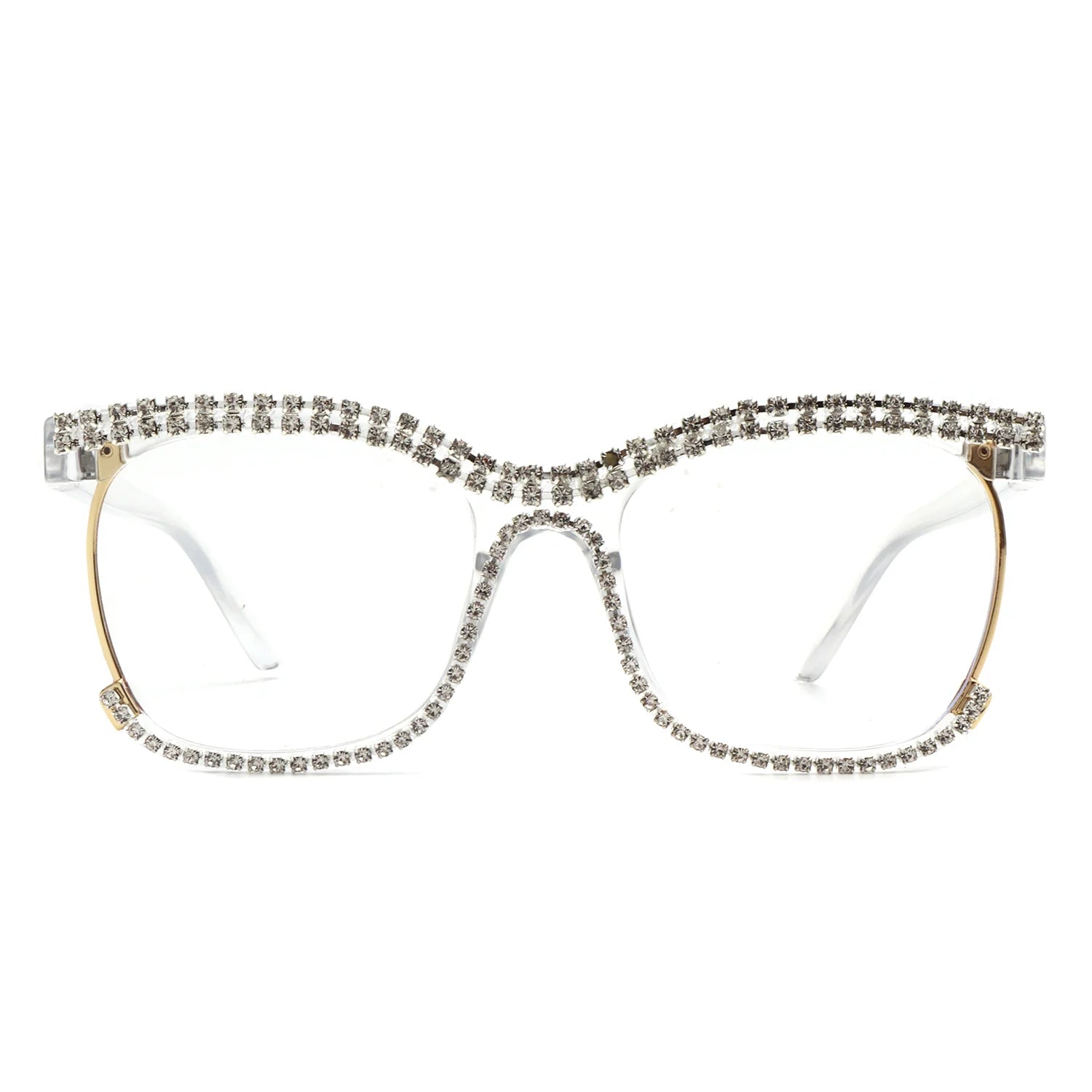 VR2150 - SQUARE RHINESTONE ANTI-BLUE LIGHT BLOCKING GLASSES