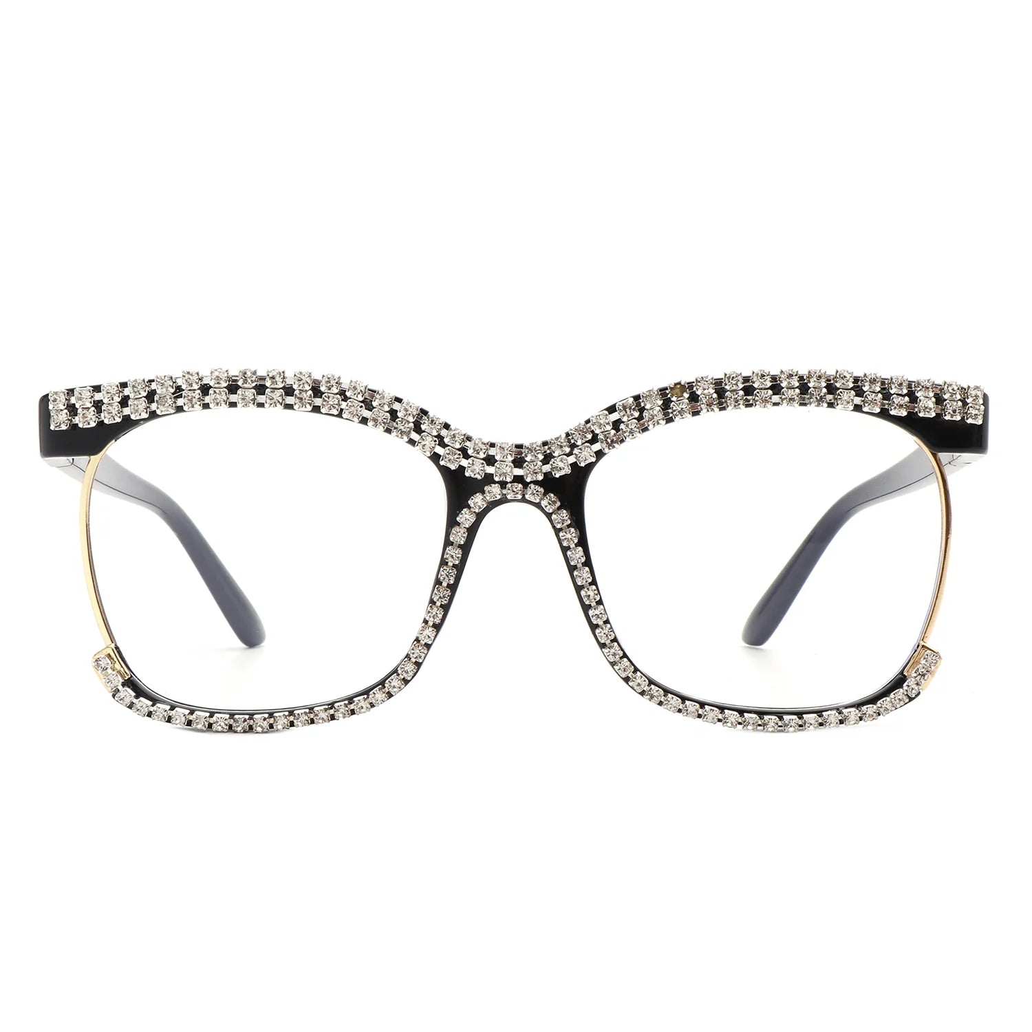 VR2150 - SQUARE RHINESTONE ANTI-BLUE LIGHT BLOCKING GLASSES